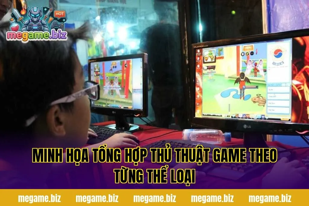 Minh họa tổng hợp thủ thuật game theo từng thể loại